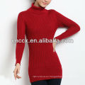 13STC5328 slim-fit ladies surtleneck lana suéter mujer túnica
